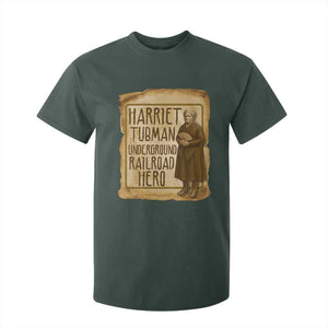 Underground Railroad Hero Harriet Tubman T Shirt For Kid Feminist History Gift TS12 Dark Forest Green Print Your Wear