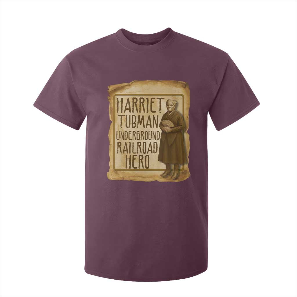 Underground Railroad Hero Harriet Tubman T Shirt For Kid Feminist History Gift TS12 Maroon Print Your Wear