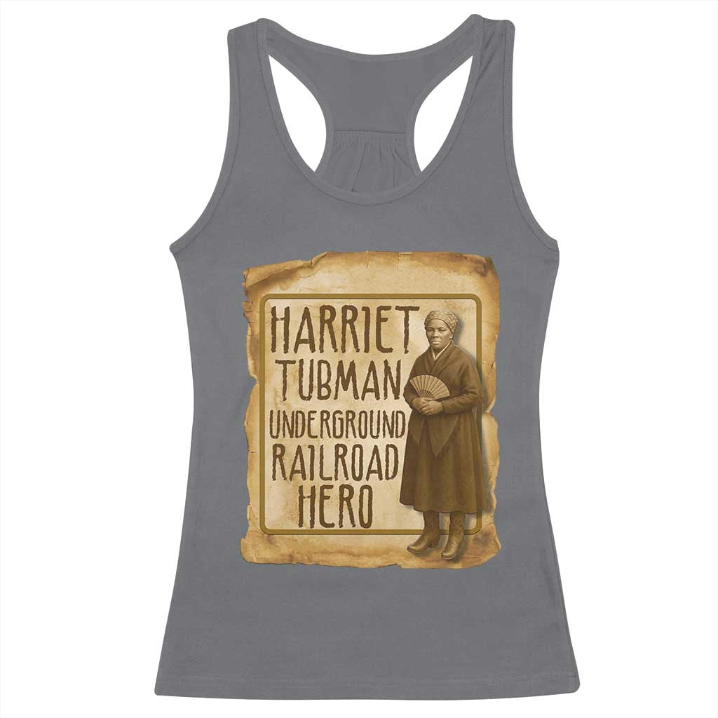 Underground Railroad Hero Harriet Tubman Racerback Tank Top Feminist History Gift TS12 Charcoal Print Your Wear