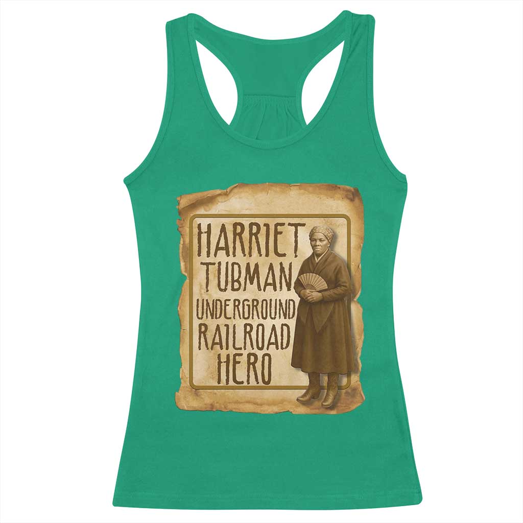 Underground Railroad Hero Harriet Tubman Racerback Tank Top Feminist History Gift TS12 Irish Green Print Your Wear