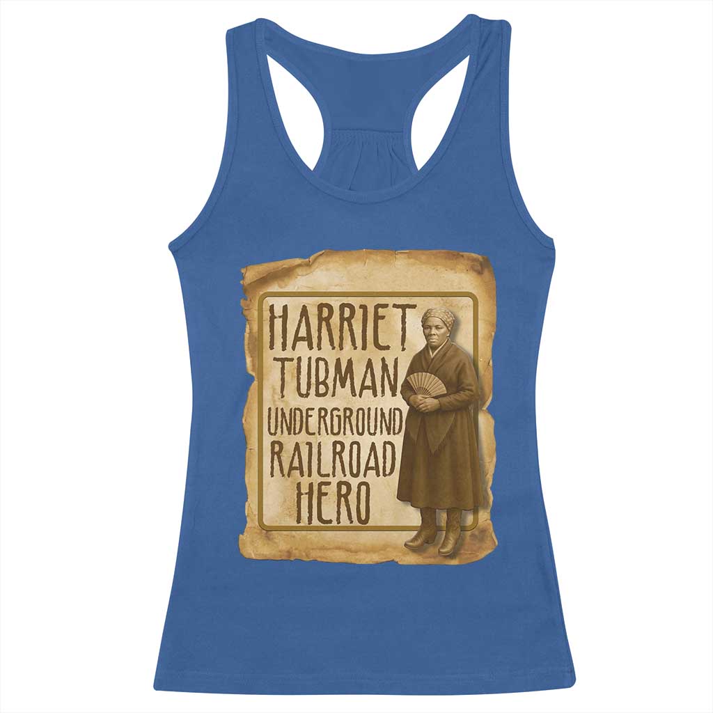 Underground Railroad Hero Harriet Tubman Racerback Tank Top Feminist History Gift TS12 Royal Blue Print Your Wear