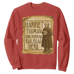 Underground Railroad Hero Harriet Tubman Sweatshirt Feminist History Gift TS12 Red Print Your Wear