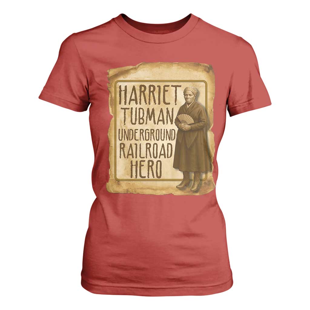Underground Railroad Hero Harriet Tubman T Shirt For Women Feminist History Gift TS12 Red Print Your Wear