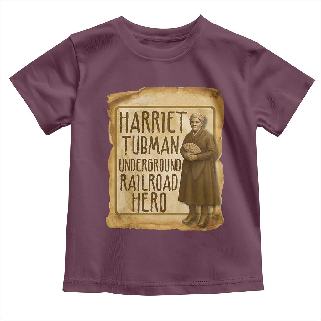 Underground Railroad Hero Harriet Tubman Toddler T Shirt Feminist History Gift TS12 Maroon Print Your Wear
