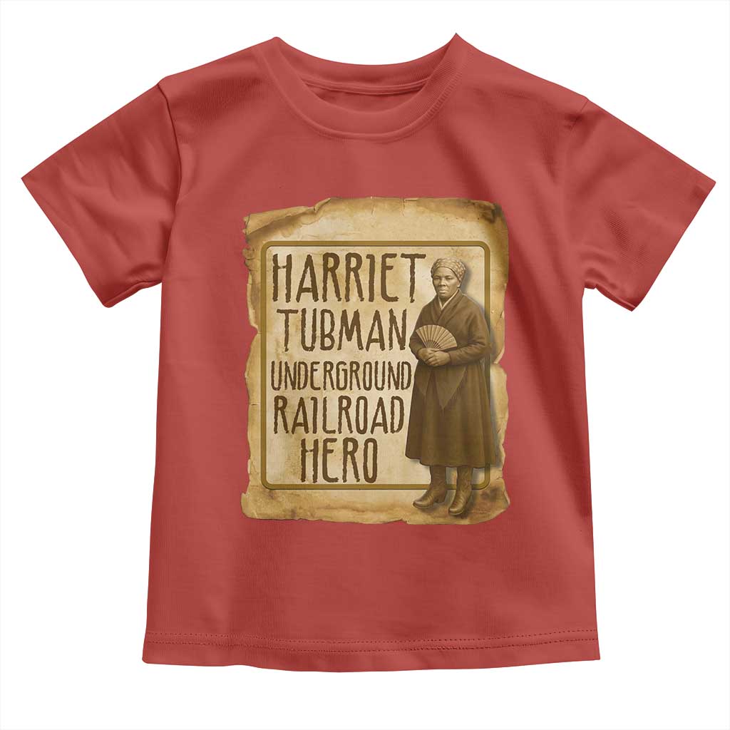 Underground Railroad Hero Harriet Tubman Toddler T Shirt Feminist History Gift TS12 Red Print Your Wear