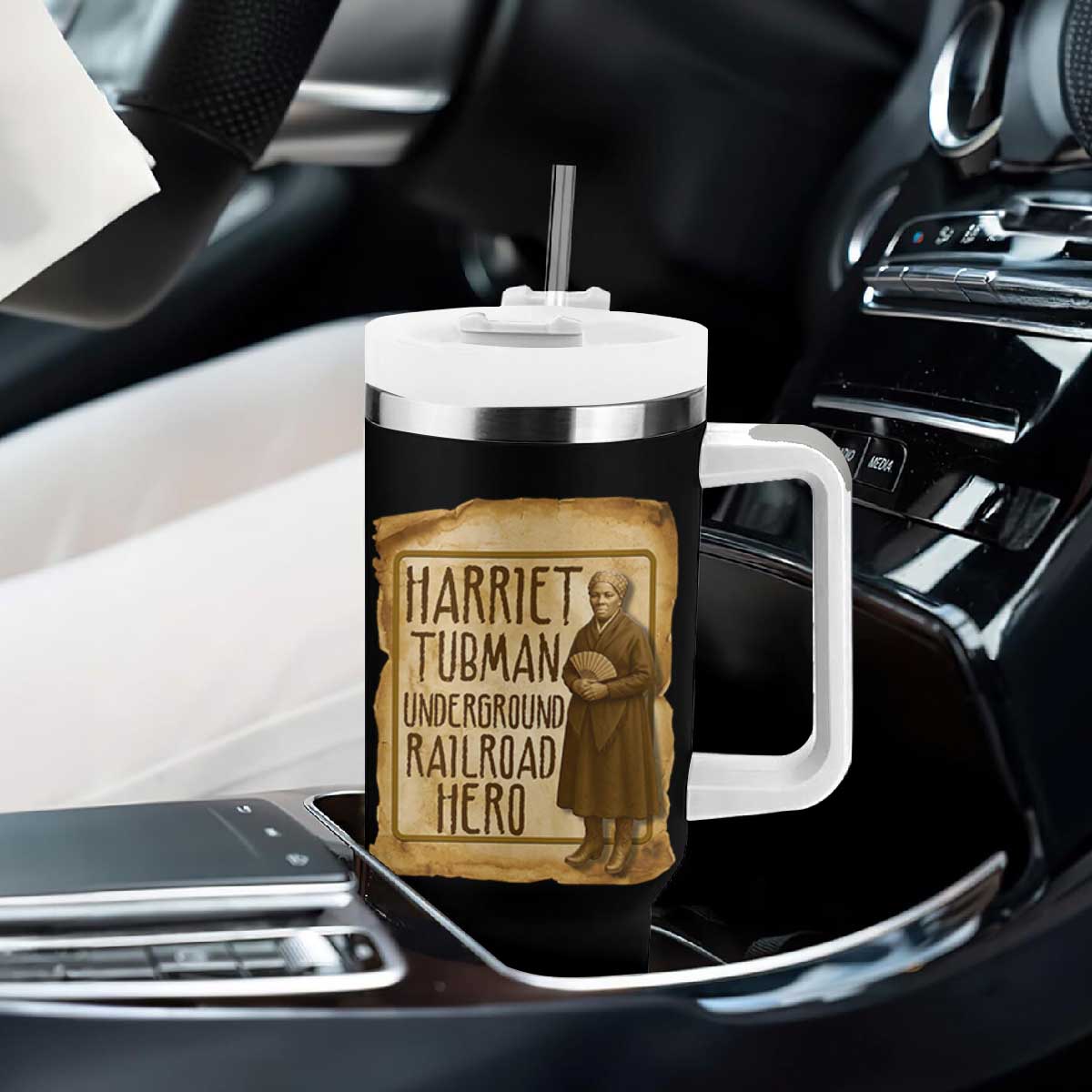 Underground Railroad Hero Harriet Tubman Tumbler With Handle Feminist History Gift TS12 Print Your Wear