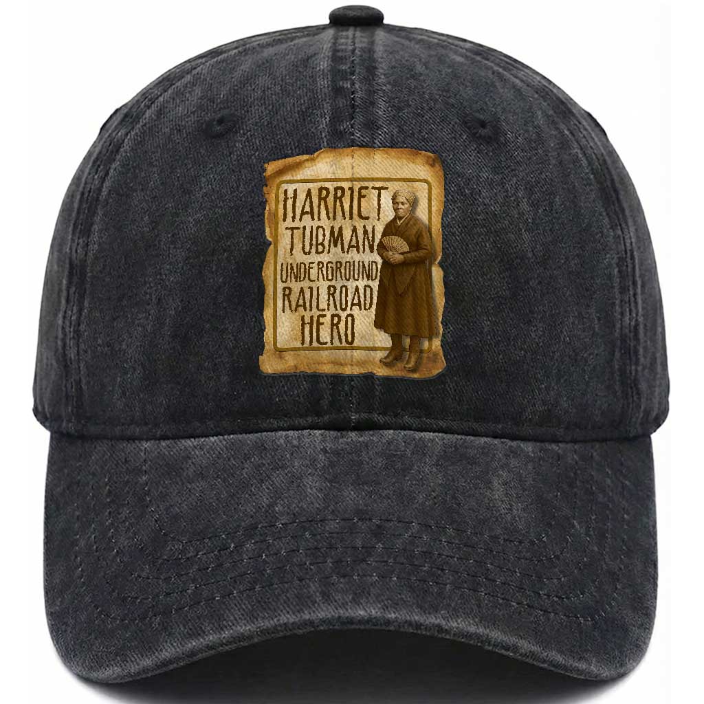 Underground Railroad Hero Harriet Tubman Washed Cotton Baseball Cap Feminist History Gift TS12 Print Your Wear