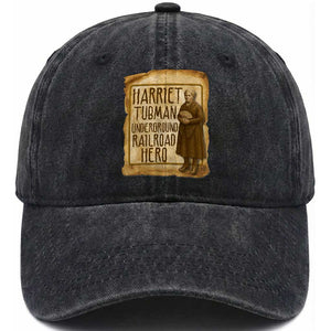 Underground Railroad Hero Harriet Tubman Washed Cotton Baseball Cap Feminist History Gift TS12 Print Your Wear