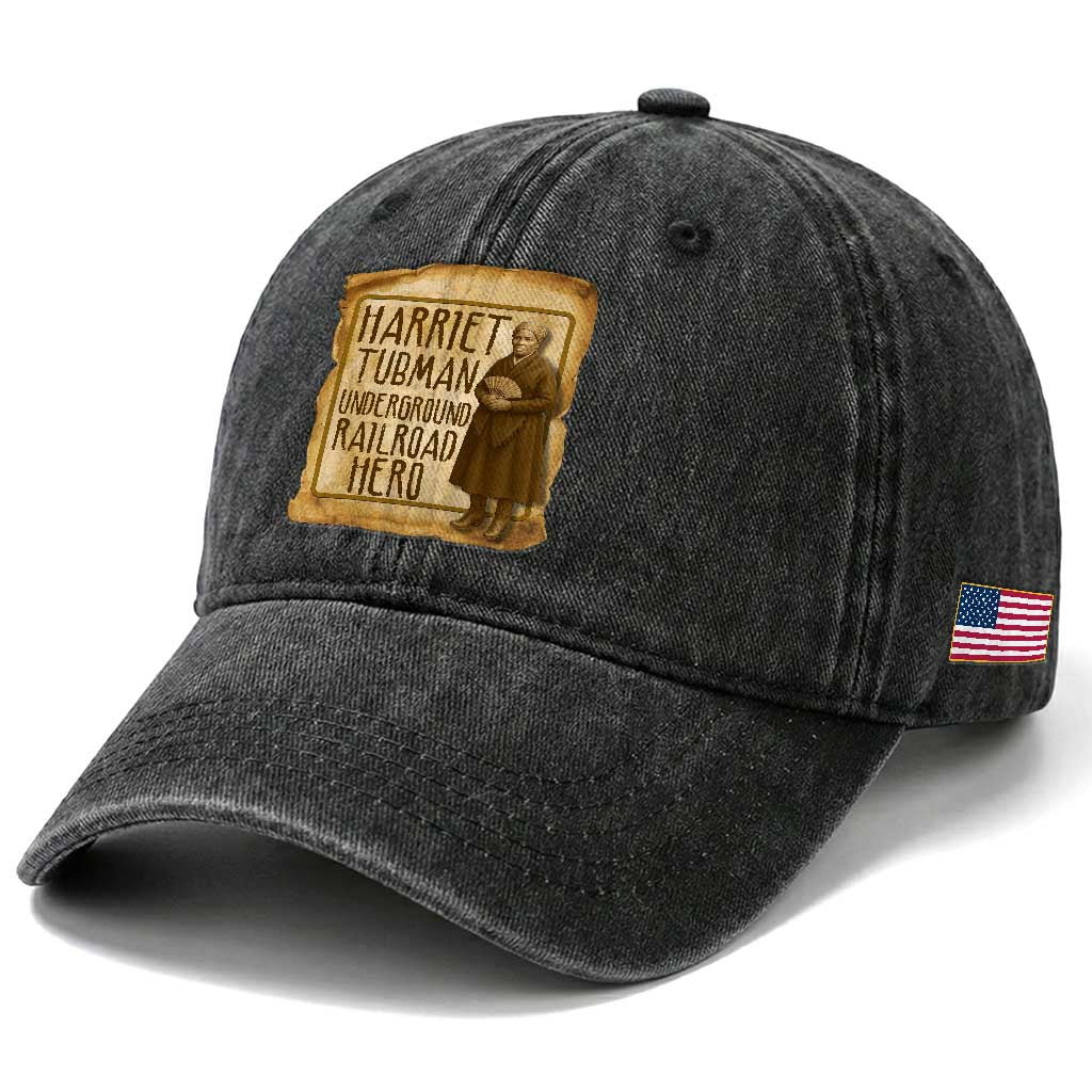 Underground Railroad Hero Harriet Tubman Washed Cotton Baseball Cap Feminist History Gift TS12 Print Your Wear