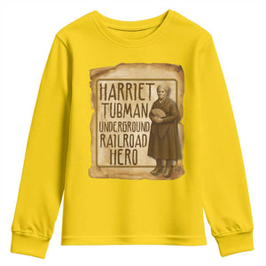 Underground Railroad Hero Harriet Tubman Youth Sweatshirt Feminist History Gift TS12 Daisy Print Your Wear