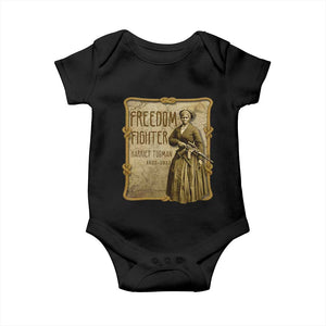Harriet Tubman Freedom Fighter Baby Onesie Feminist History Gift TS12 Black Print Your Wear