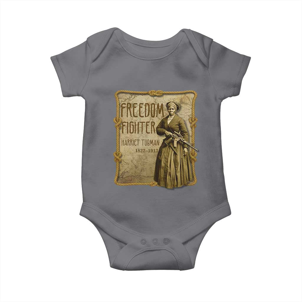 Harriet Tubman Freedom Fighter Baby Onesie Feminist History Gift TS12 Charcoal Print Your Wear