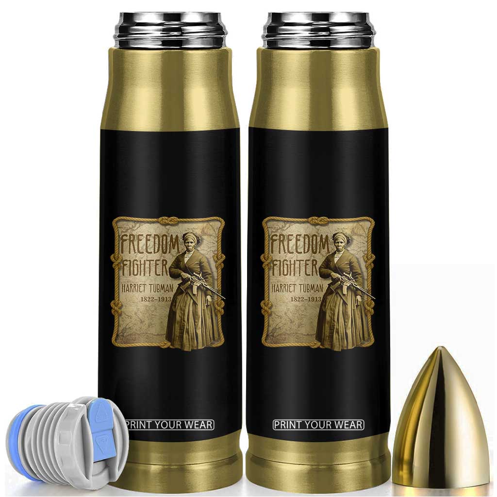 Harriet Tubman Freedom Fighter Bullet Tumbler Feminist History Gift TS12 Black Print Your Wear