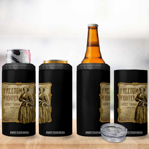 Harriet Tubman Freedom Fighter 4 in 1 Can Cooler Tumbler Feminist History Gift TS12 Print Your Wear
