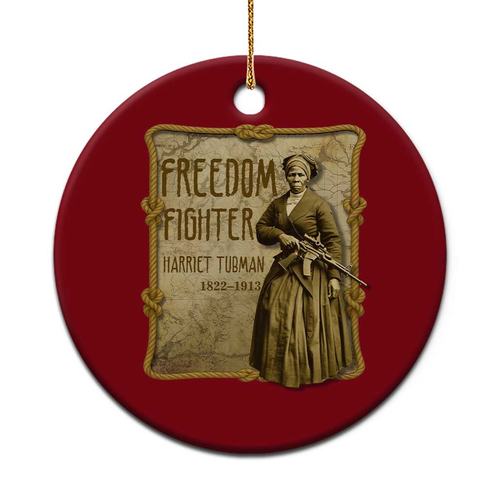 Harriet Tubman Freedom Fighter Ceramic Ornament Feminist History Gift TS12 1pc Red Print Your Wear