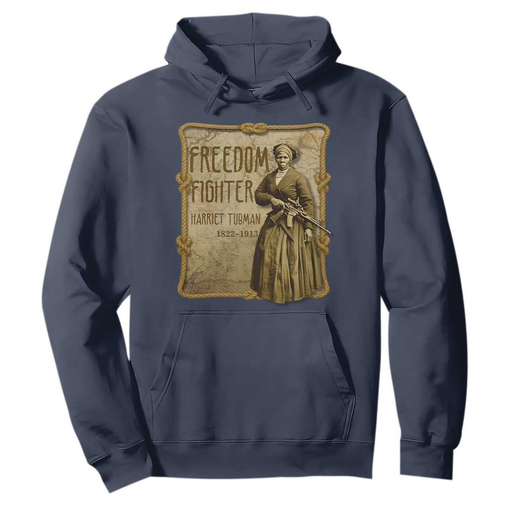 Harriet Tubman Freedom Fighter Hoodie Feminist History Gift TS12 Navy Print Your Wear