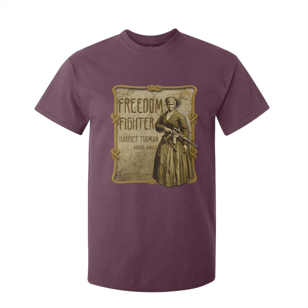 Harriet Tubman Freedom Fighter T Shirt For Kid Feminist History Gift TS12 Maroon Print Your Wear