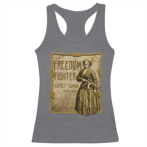 Harriet Tubman Freedom Fighter Racerback Tank Top Feminist History Gift TS12 Charcoal Print Your Wear