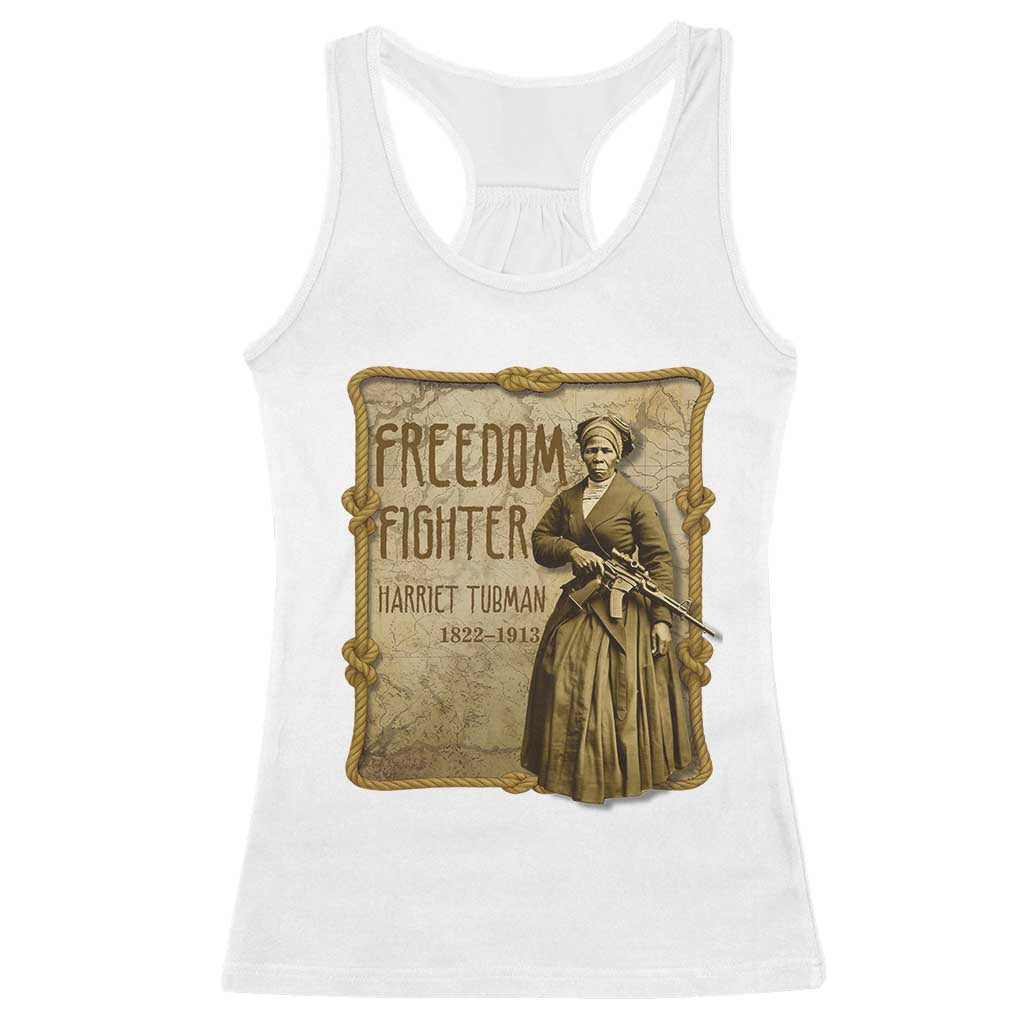 Harriet Tubman Freedom Fighter Racerback Tank Top Feminist History Gift TS12 White Print Your Wear