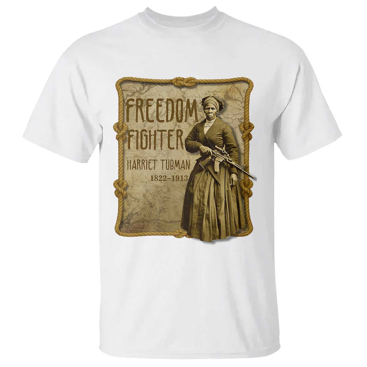 Harriet Tubman Freedom Fighter T Shirt Feminist History Gift TS12 White Print Your Wear