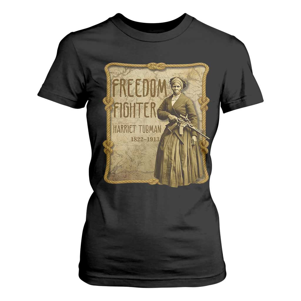Harriet Tubman Freedom Fighter T Shirt For Women Feminist History Gift TS12 Black Print Your Wear