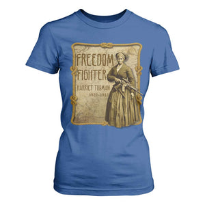 Harriet Tubman Freedom Fighter T Shirt For Women Feminist History Gift TS12 Royal Blue Print Your Wear