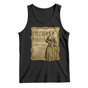 Harriet Tubman Freedom Fighter Tank Top Feminist History Gift TS12 Black Print Your Wear