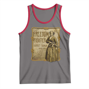 Harriet Tubman Freedom Fighter Tank Top Feminist History Gift TS12 Deep Heather Red Print Your Wear