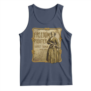 Harriet Tubman Freedom Fighter Tank Top Feminist History Gift TS12 Navy Print Your Wear