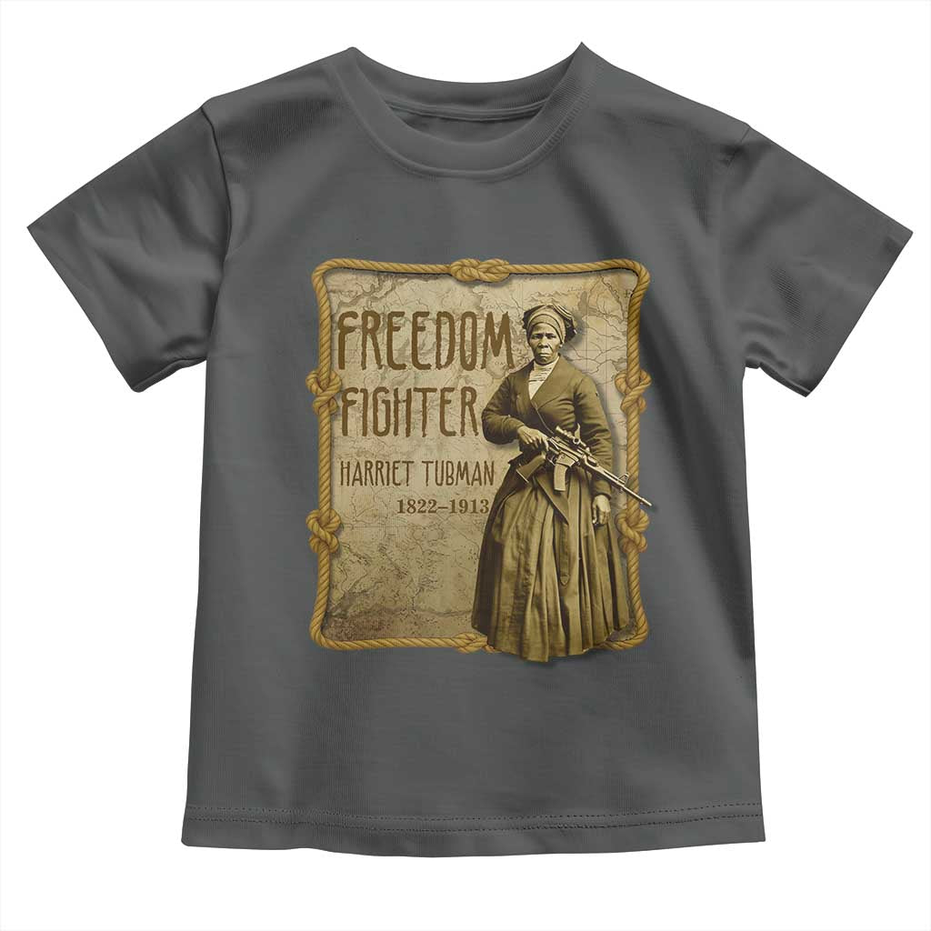 Harriet Tubman Freedom Fighter Toddler T Shirt Feminist History Gift TS12 Dark Heather Print Your Wear