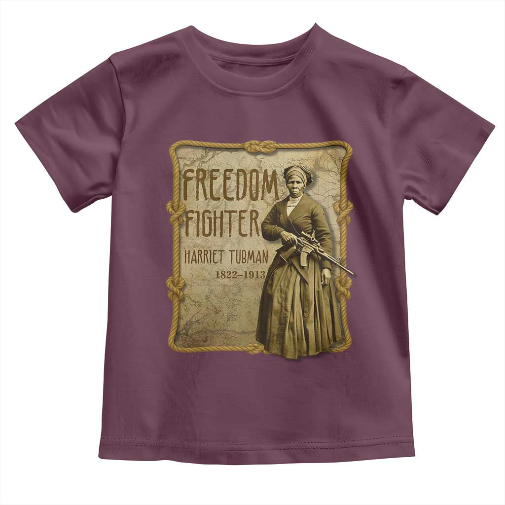 Harriet Tubman Freedom Fighter Toddler T Shirt Feminist History Gift TS12 Maroon Print Your Wear
