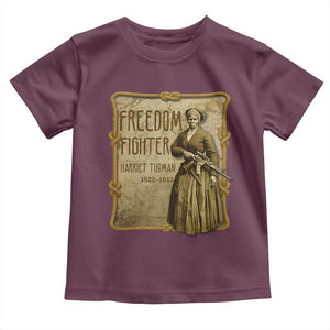 Harriet Tubman Freedom Fighter Toddler T Shirt Feminist History Gift TS12 Maroon Print Your Wear