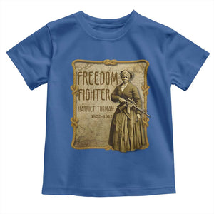 Harriet Tubman Freedom Fighter Toddler T Shirt Feminist History Gift TS12 Royal Blue Print Your Wear