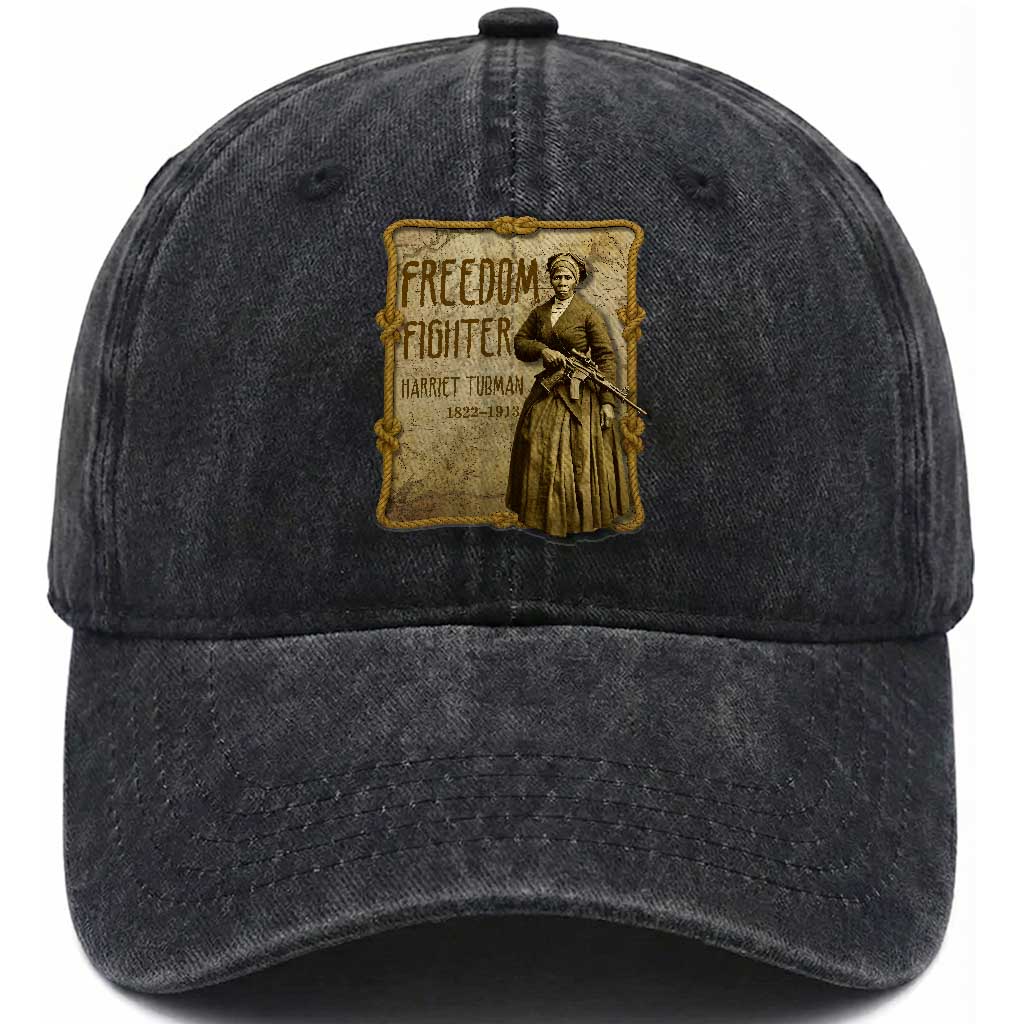 Harriet Tubman Freedom Fighter Washed Cotton Baseball Cap Feminist History Gift TS12 Print Your Wear