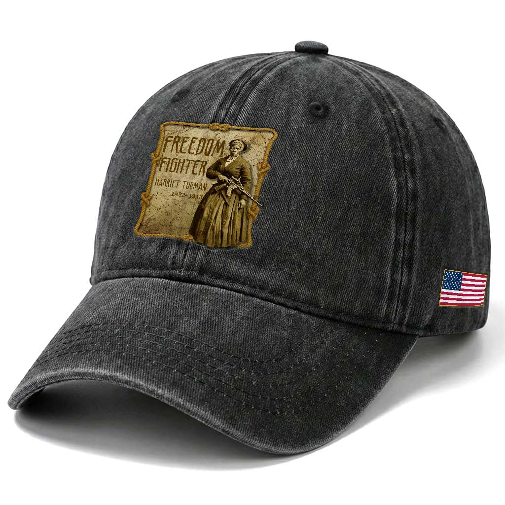 Harriet Tubman Freedom Fighter Washed Cotton Baseball Cap Feminist History Gift TS12 Print Your Wear