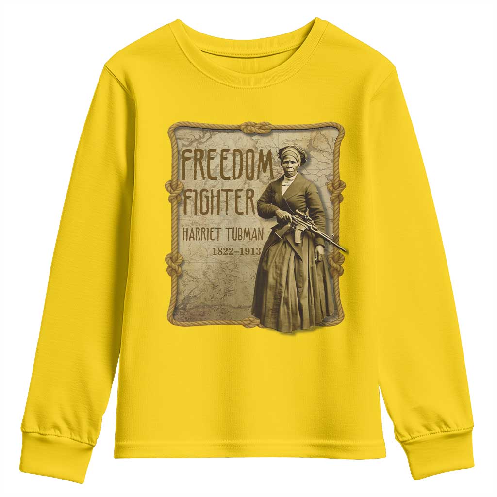 Harriet Tubman Freedom Fighter Youth Sweatshirt Feminist History Gift TS12 Daisy Print Your Wear