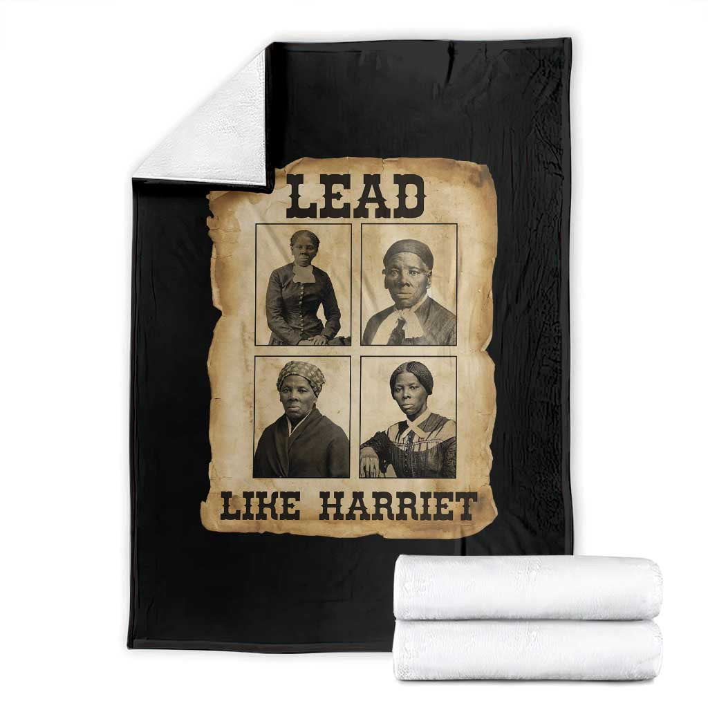 Vintage Harriet Tubman Poster Throw Blanket Lead Like Harriet TS12 Black Print Your Wear