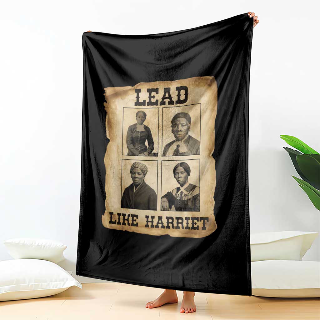 Vintage Harriet Tubman Poster Throw Blanket Lead Like Harriet TS12 Print Your Wear