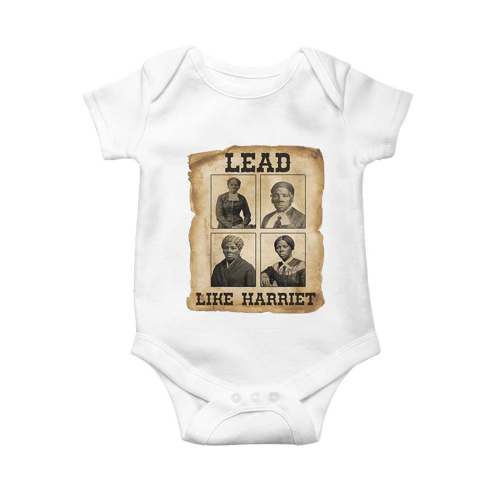 Vintage Harriet Tubman Poster Baby Onesie Lead Like Harriet TS12 White Print Your Wear