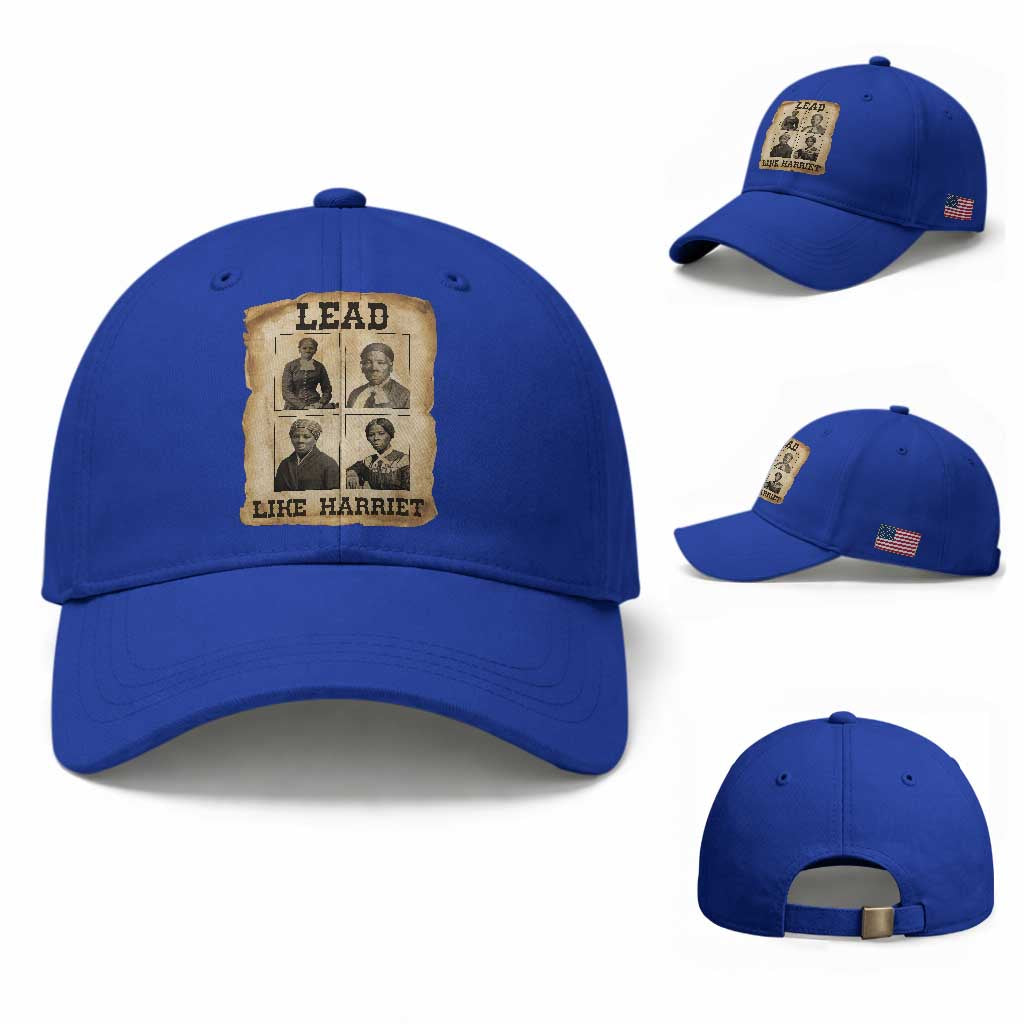 Vintage Harriet Tubman Poster Baseball Cap Lead Like Harriet TS12 Baseball Cap Universal Fit Royal Blue Print Your Wear