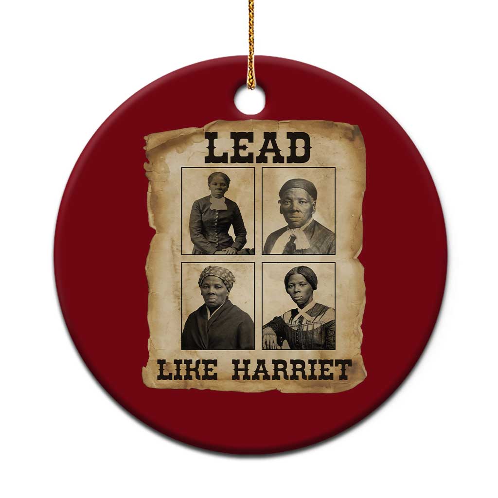 Vintage Harriet Tubman Poster Ceramic Ornament Lead Like Harriet TS12 1pc Red Print Your Wear