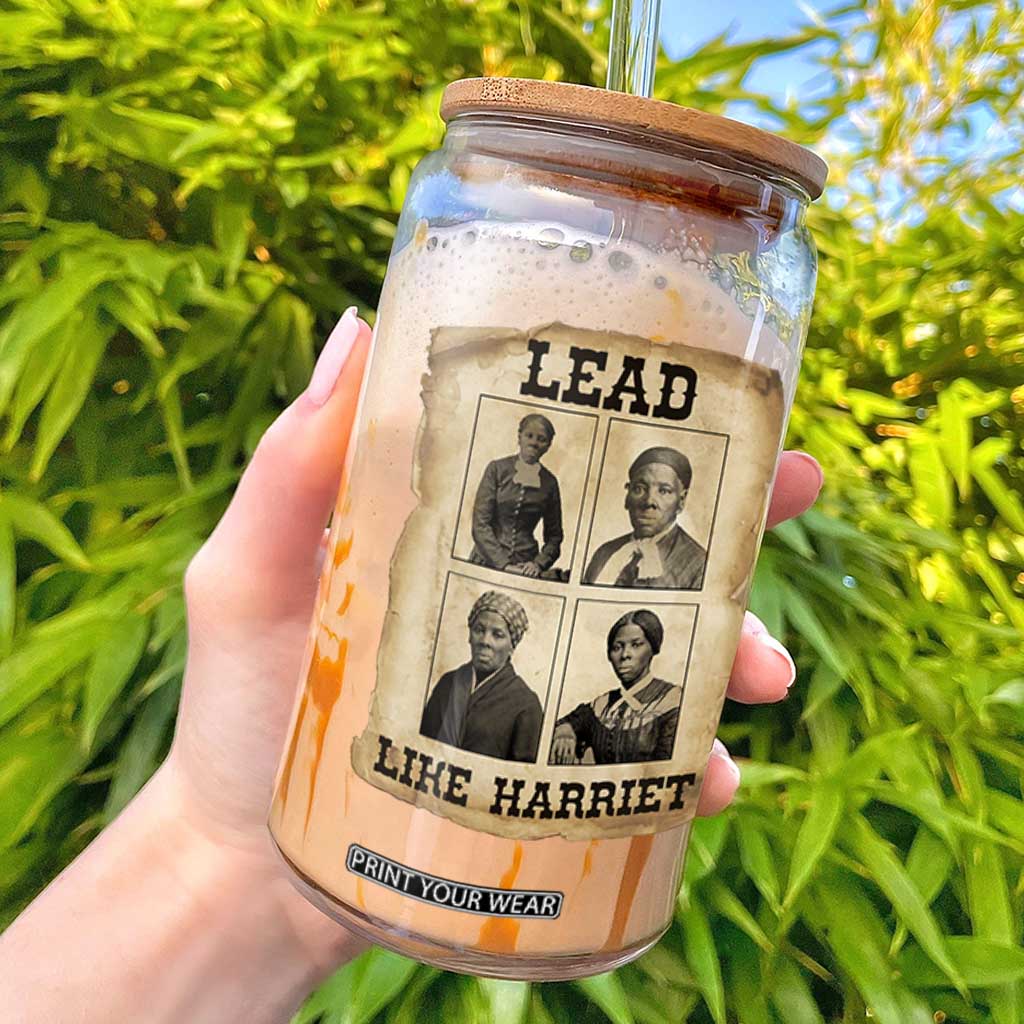 Vintage Harriet Tubman Poster Glass Can Lead Like Harriet TS12 Black Print Your Wear