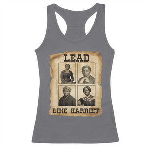 Vintage Harriet Tubman Poster Racerback Tank Top Lead Like Harriet TS12 Charcoal Print Your Wear
