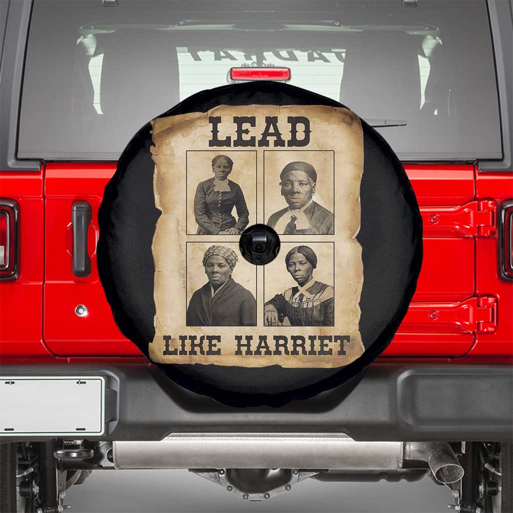 Vintage Harriet Tubman Poster Spare Tire Cover Lead Like Harriet TS12 Black Print Your Wear