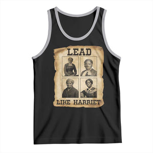 Vintage Harriet Tubman Poster Tank Top Lead Like Harriet TS12 Black Athletic Heather Print Your Wear