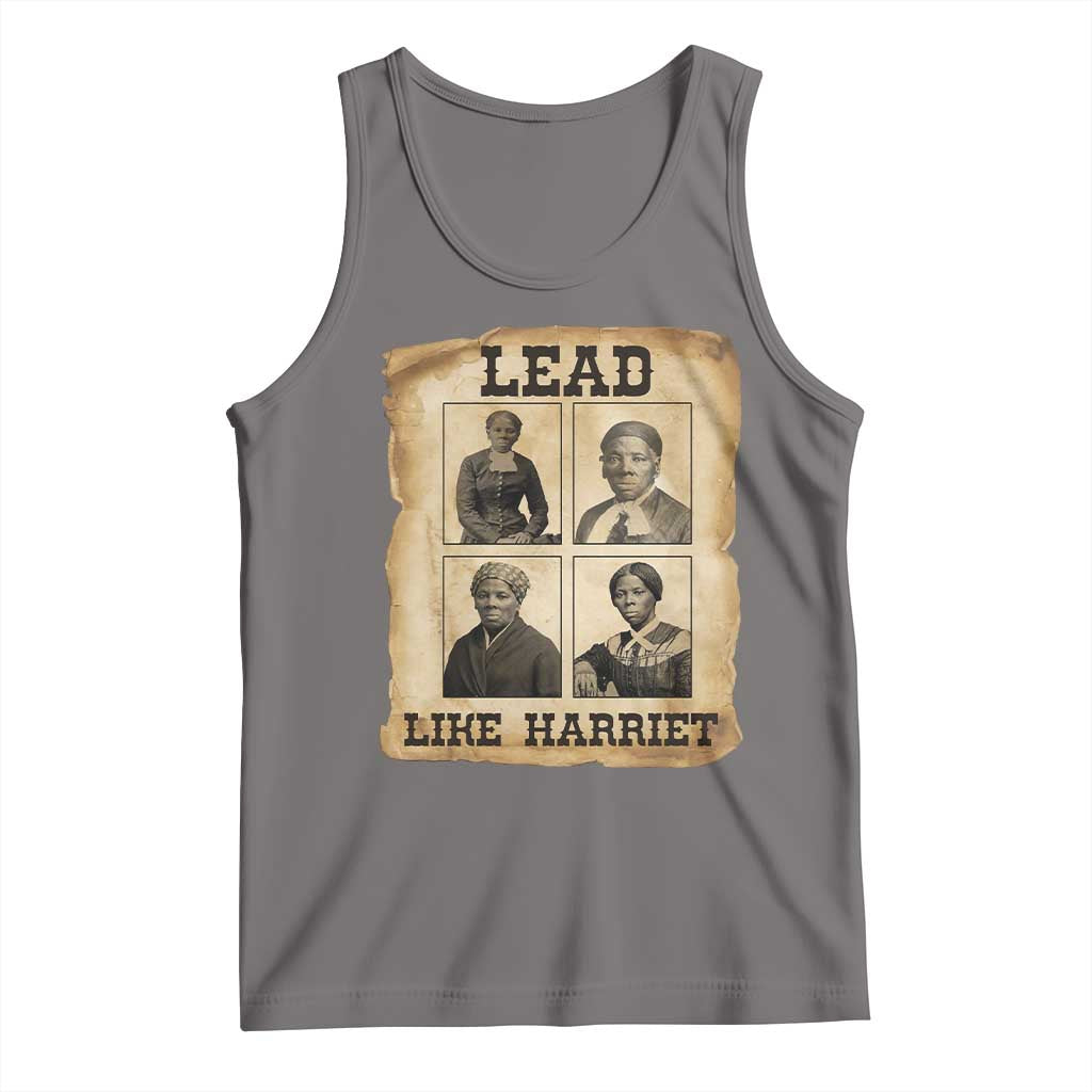 Vintage Harriet Tubman Poster Tank Top Lead Like Harriet TS12 Deep Heather Print Your Wear