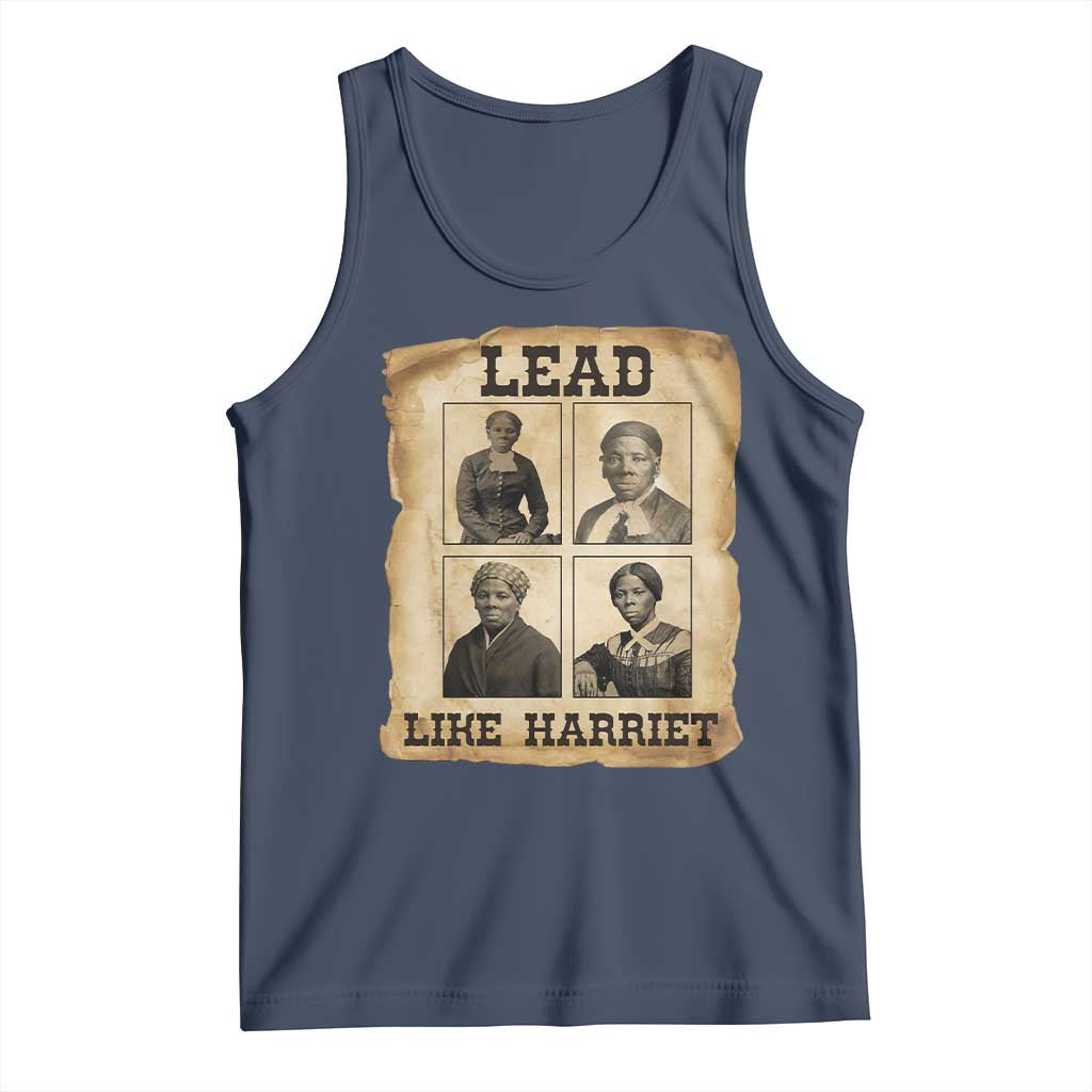 Vintage Harriet Tubman Poster Tank Top Lead Like Harriet TS12 Navy Print Your Wear