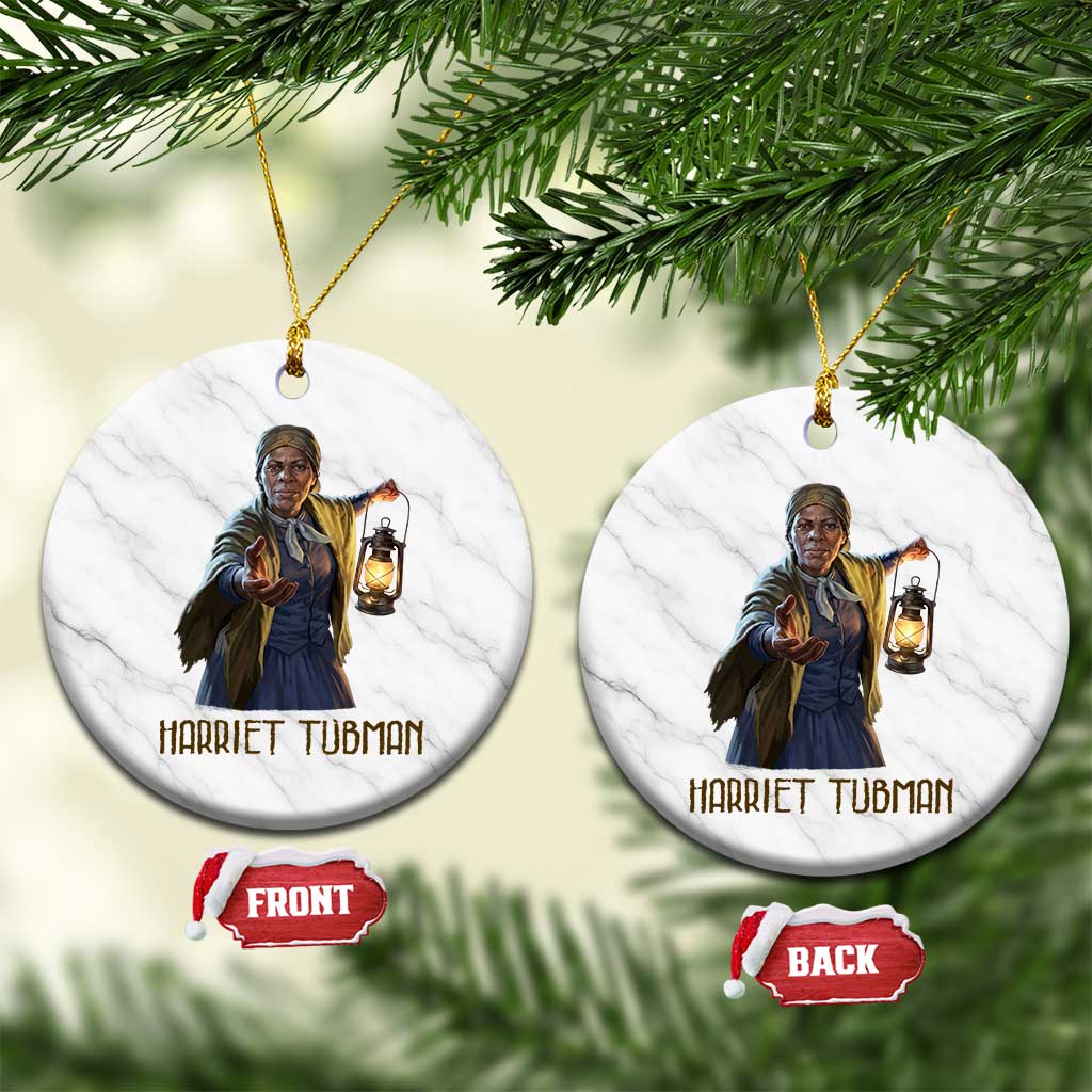 Harriet Tubman Legacy Ceramic Ornament Gift For History Lovers TS12 1pc White Marble Print Your Wear