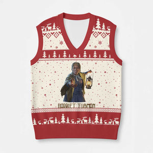 Harriet Tubman Legacy V-Neck Knit Sweater Vest Gift For History Lovers TS12 Beige Red Print Your Wear
