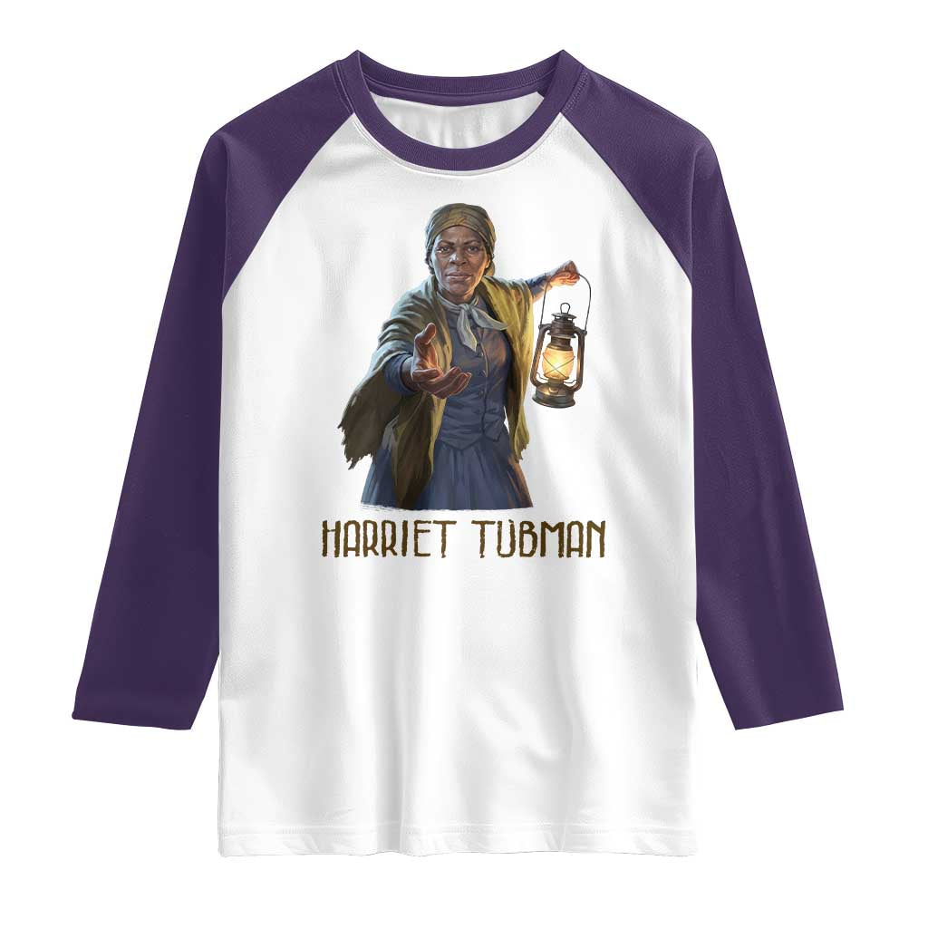 Harriet Tubman Legacy Raglan Shirt Gift For History Lovers TS12 White Purple Print Your Wear